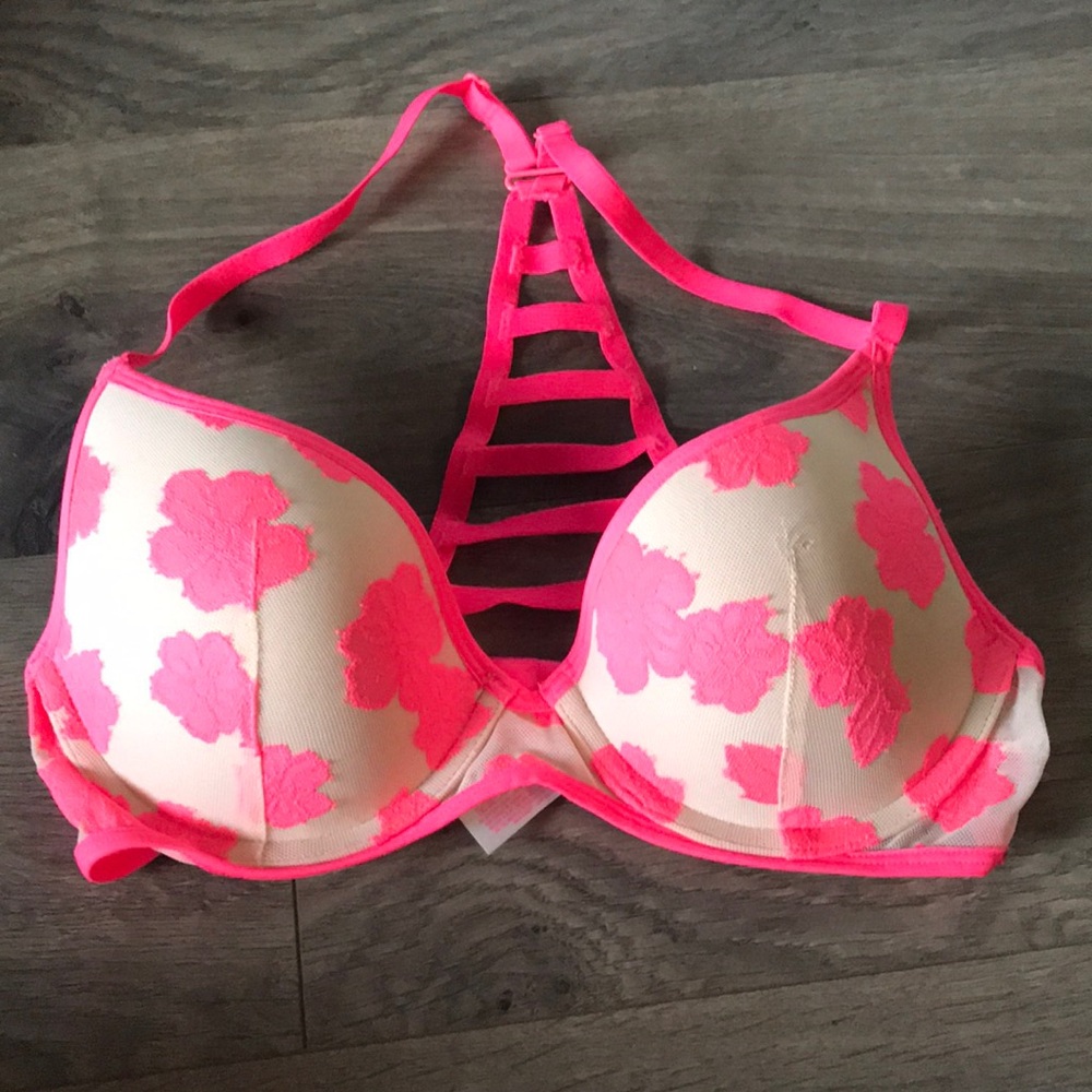 Hot Pink Razor back Pink Bra